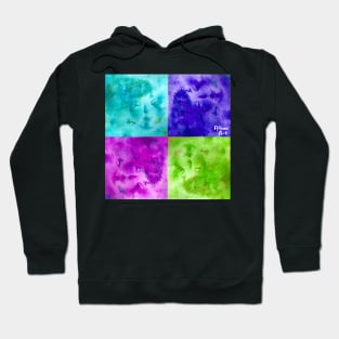 Tranquil Tiles: Abstract Face Watercolour Painting Hoodie